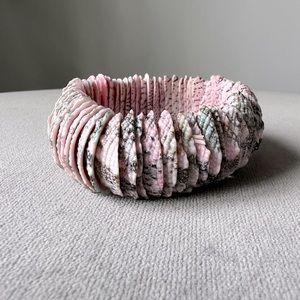 Bracelet made with real pink shells